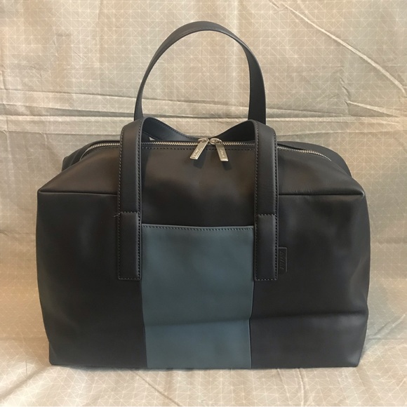 Away Bags Away Limited Edition Everywhere Bag In Black Blue Leather